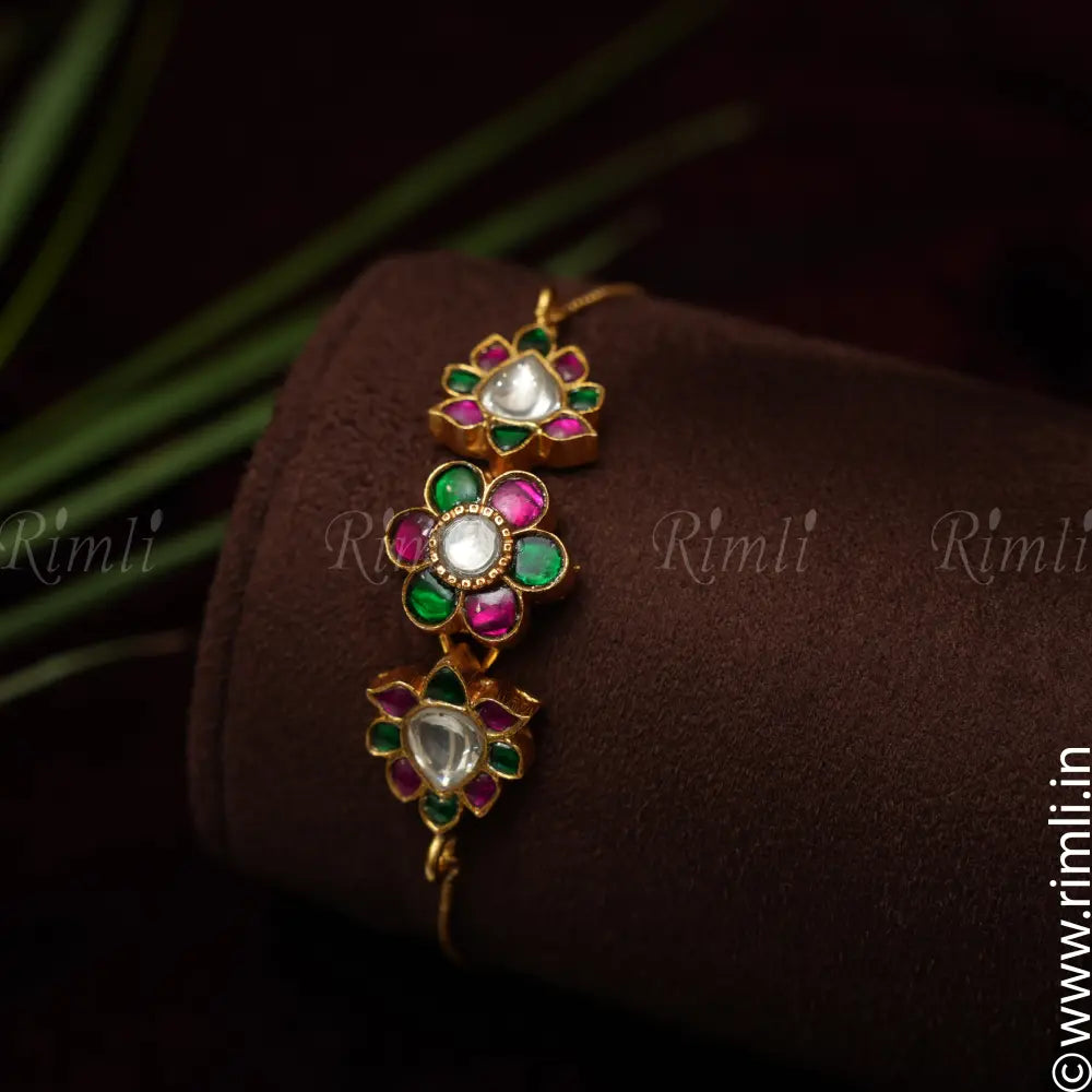 Aditi Silver Bracelet - Multicolor - Rimli Boutique