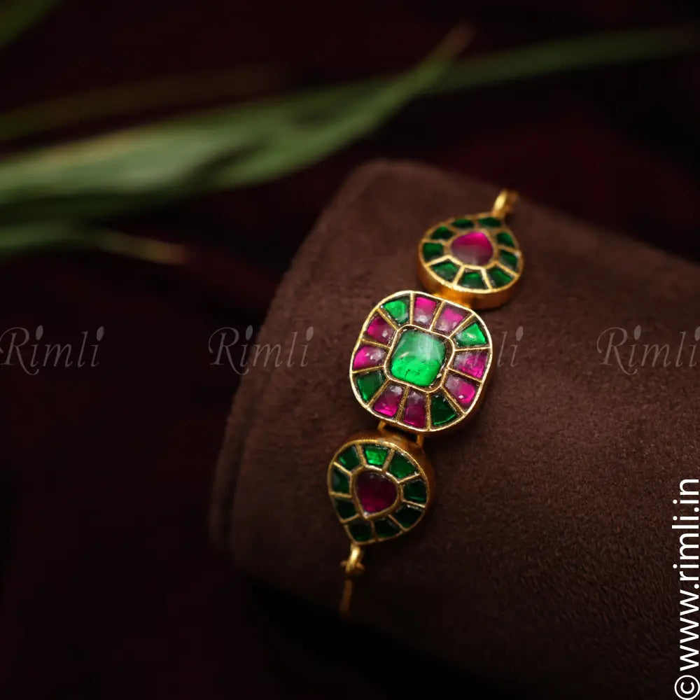 Akshvi Silver Bracelet - Multicolor - Rimli Boutique