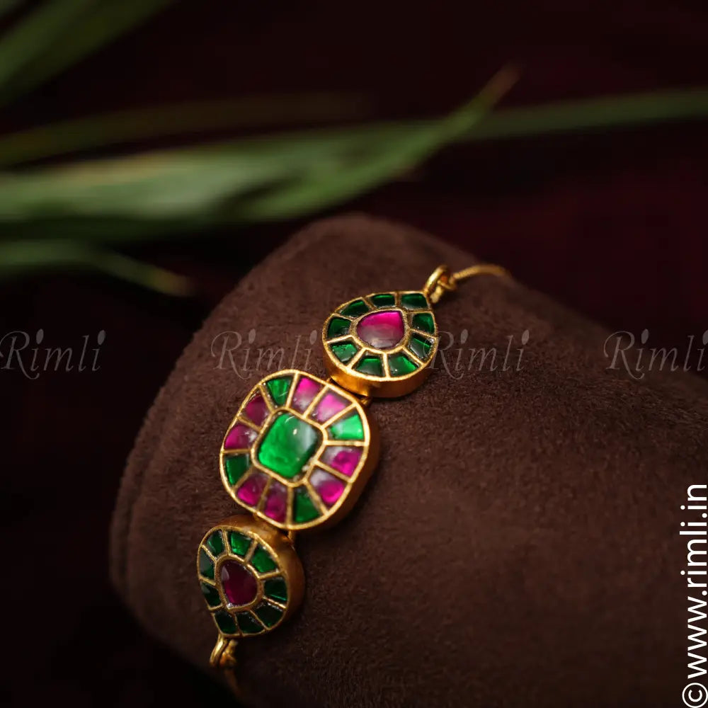 Akshvi Silver Bracelet - Multicolor - Rimli Boutique