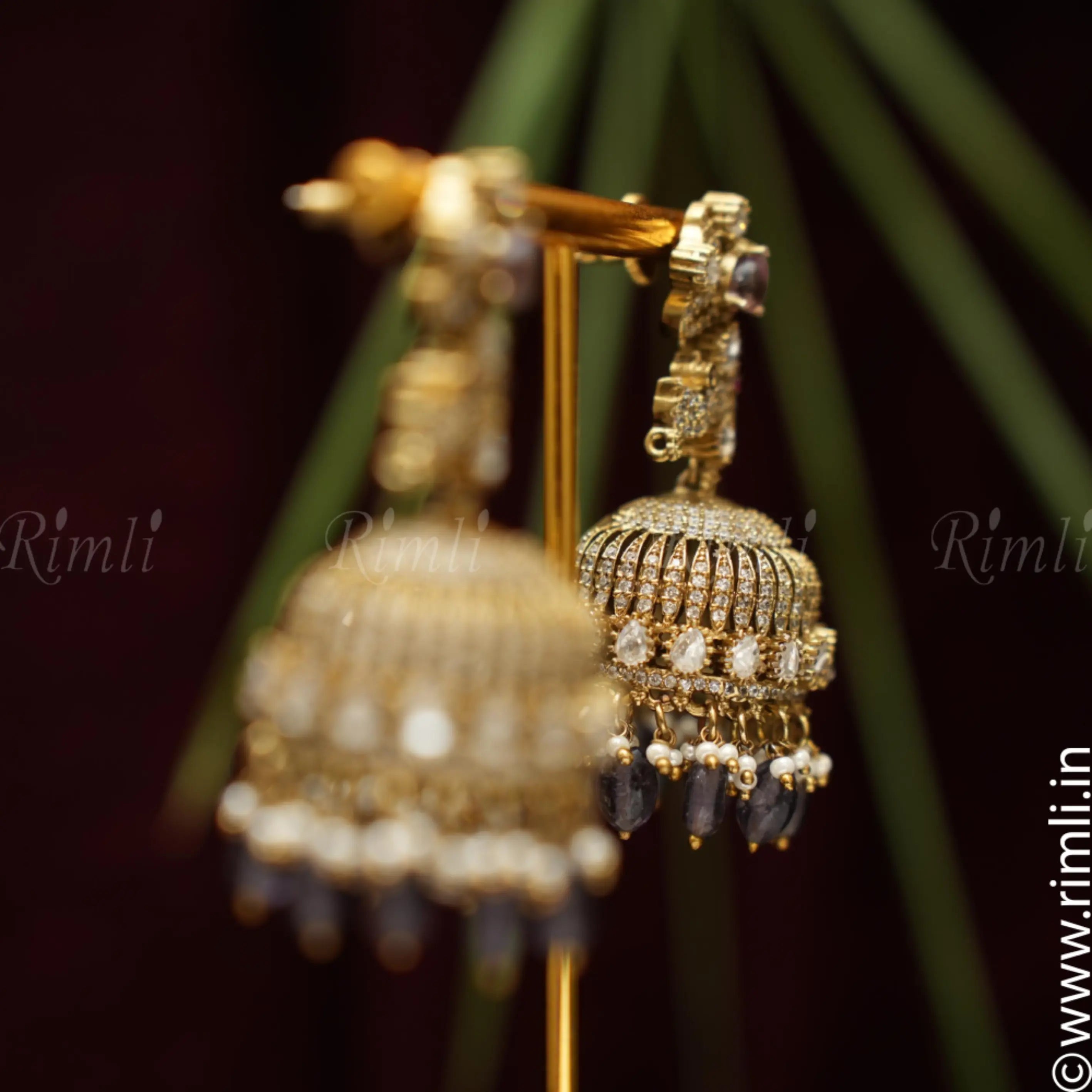 Ashi Victorian Kundan Jhumka - Rimli Boutique
