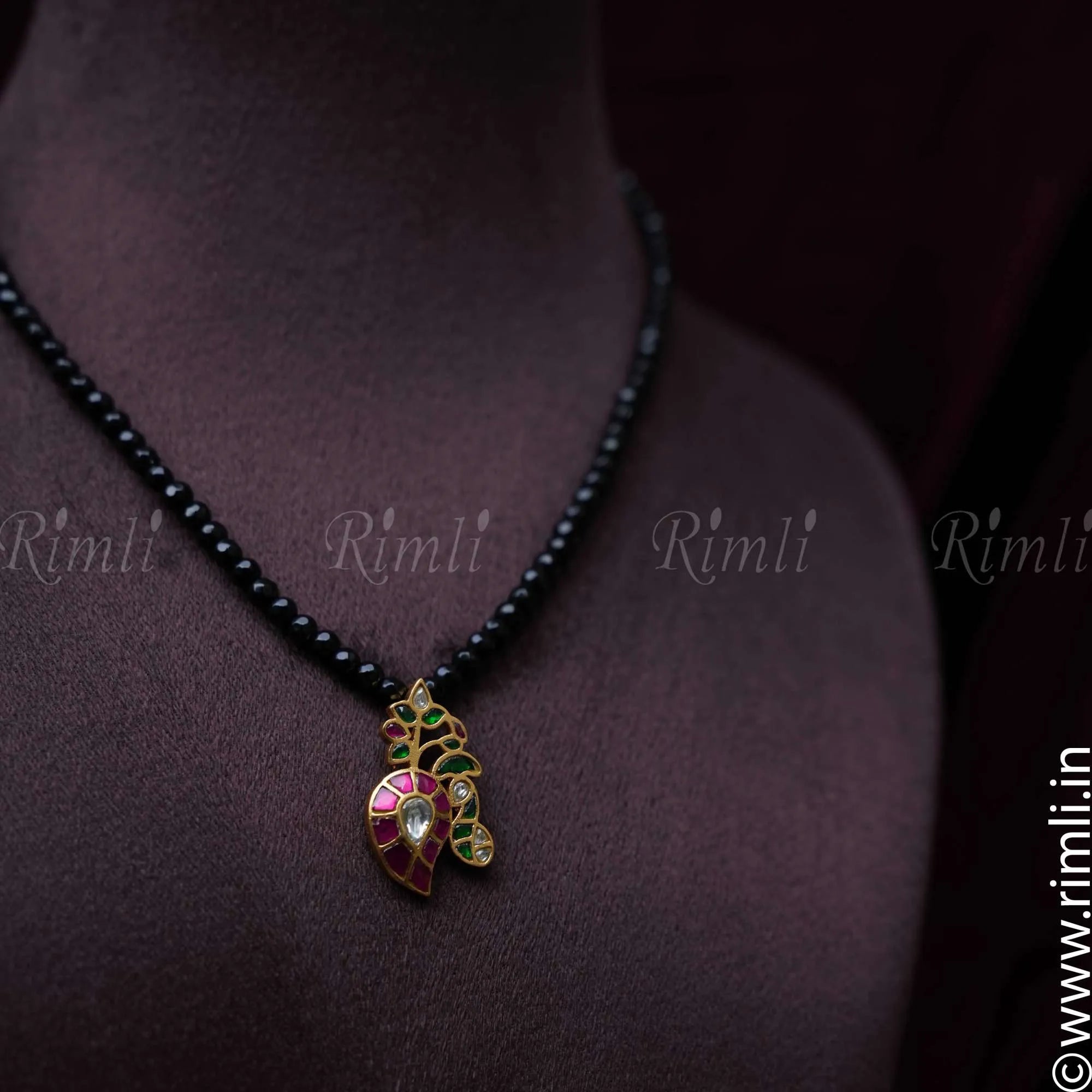 Madhu Beaded Necklace - Black - Rimli Boutique