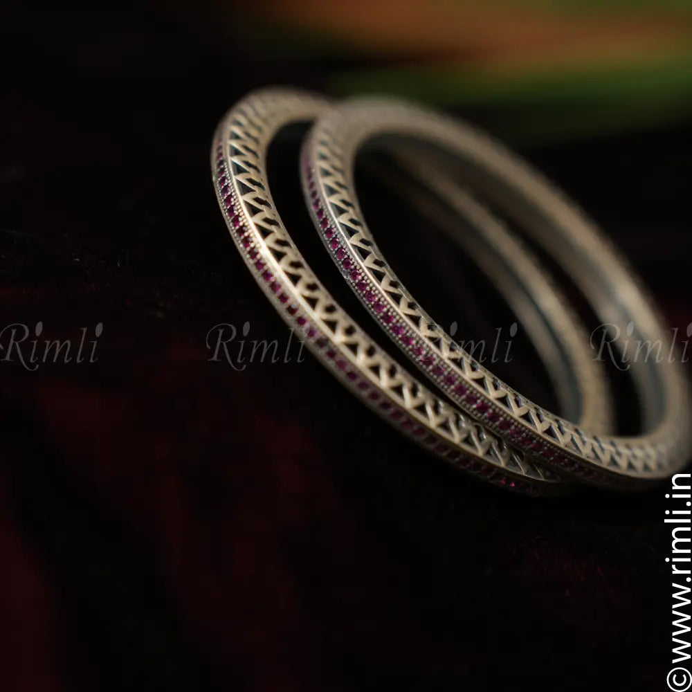 Chandrani Silver Bangle - Rimli Boutique