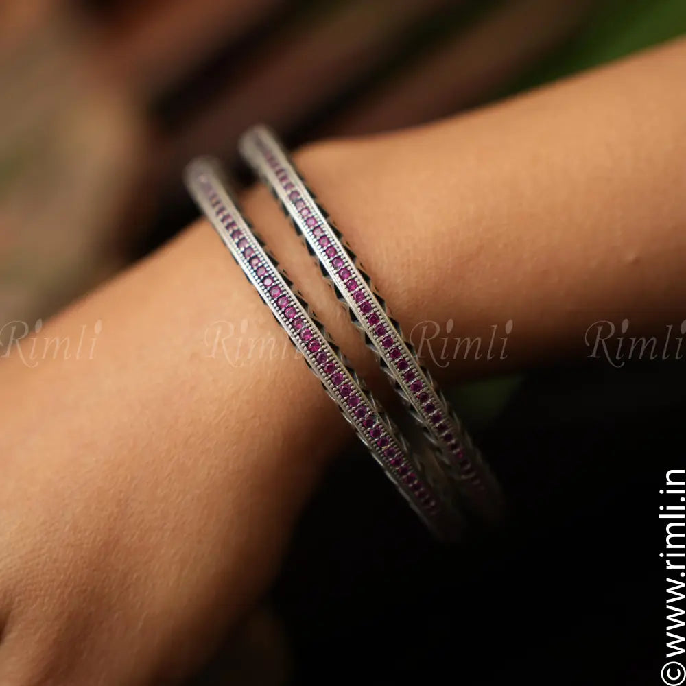 Chandrani Silver Bangle - Rimli Boutique