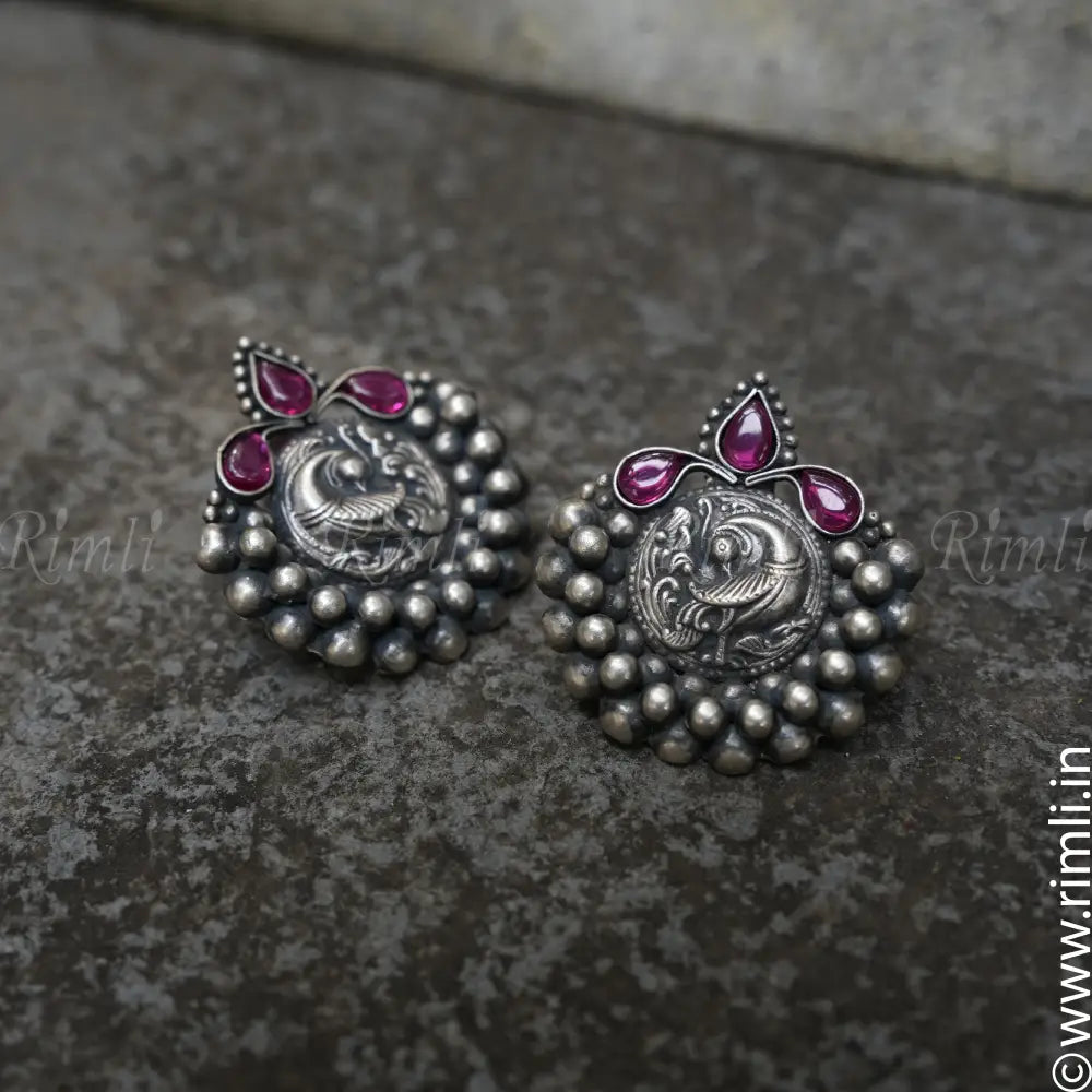 Aishani Silver Chand Ear Stud - Rimli Boutique