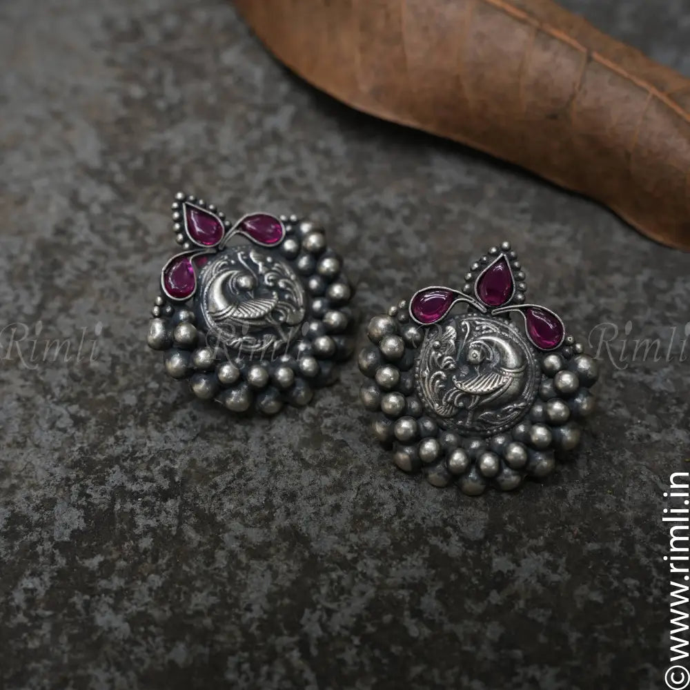 Aishani Silver Chand Ear Stud - Rimli Boutique