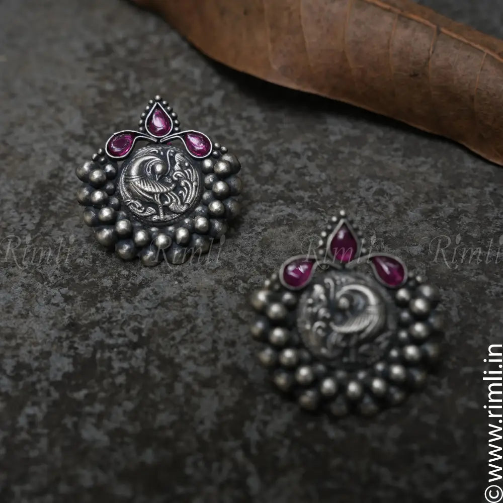 Aishani Silver Chand Ear Stud - Rimli Boutique