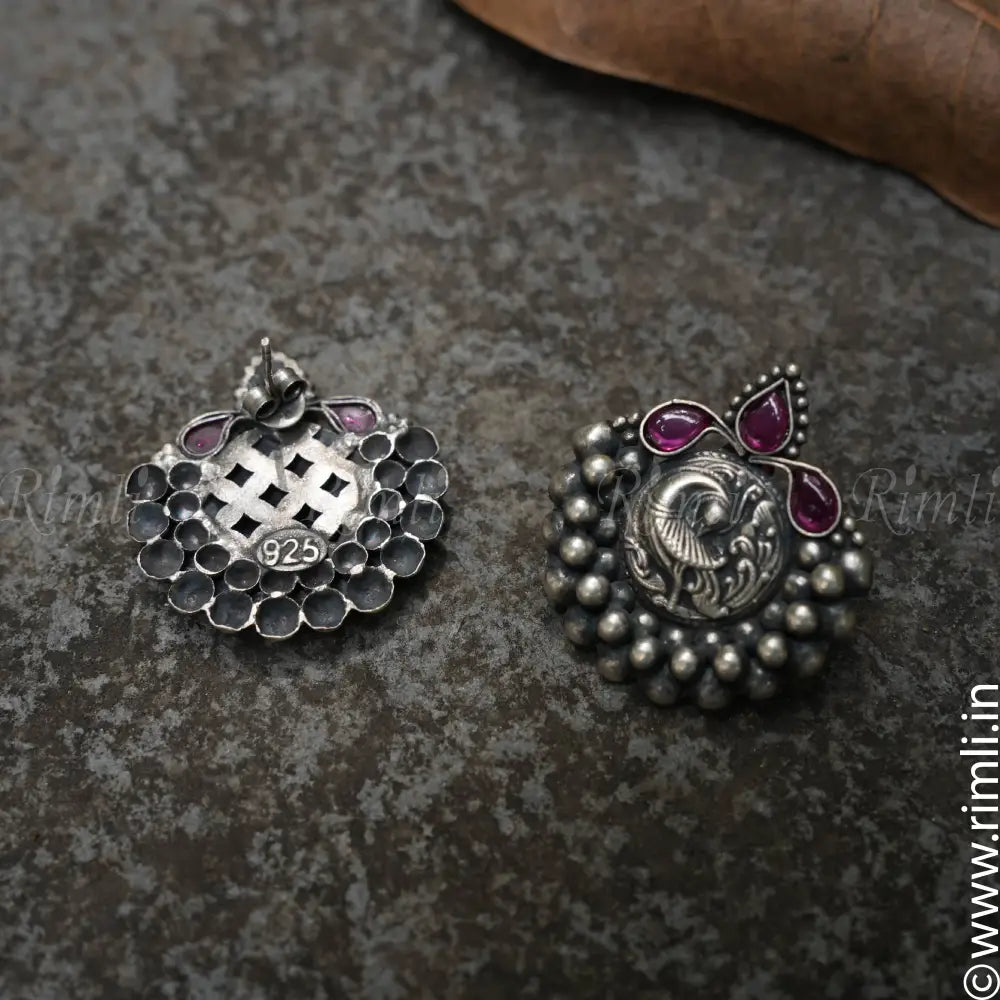 Aishani Silver Chand Ear Stud - Rimli Boutique