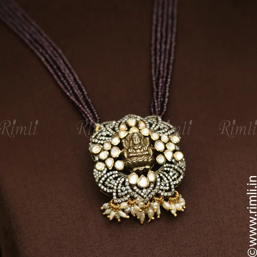 Irika SIlver Beaded Necklace - Rimli Boutique