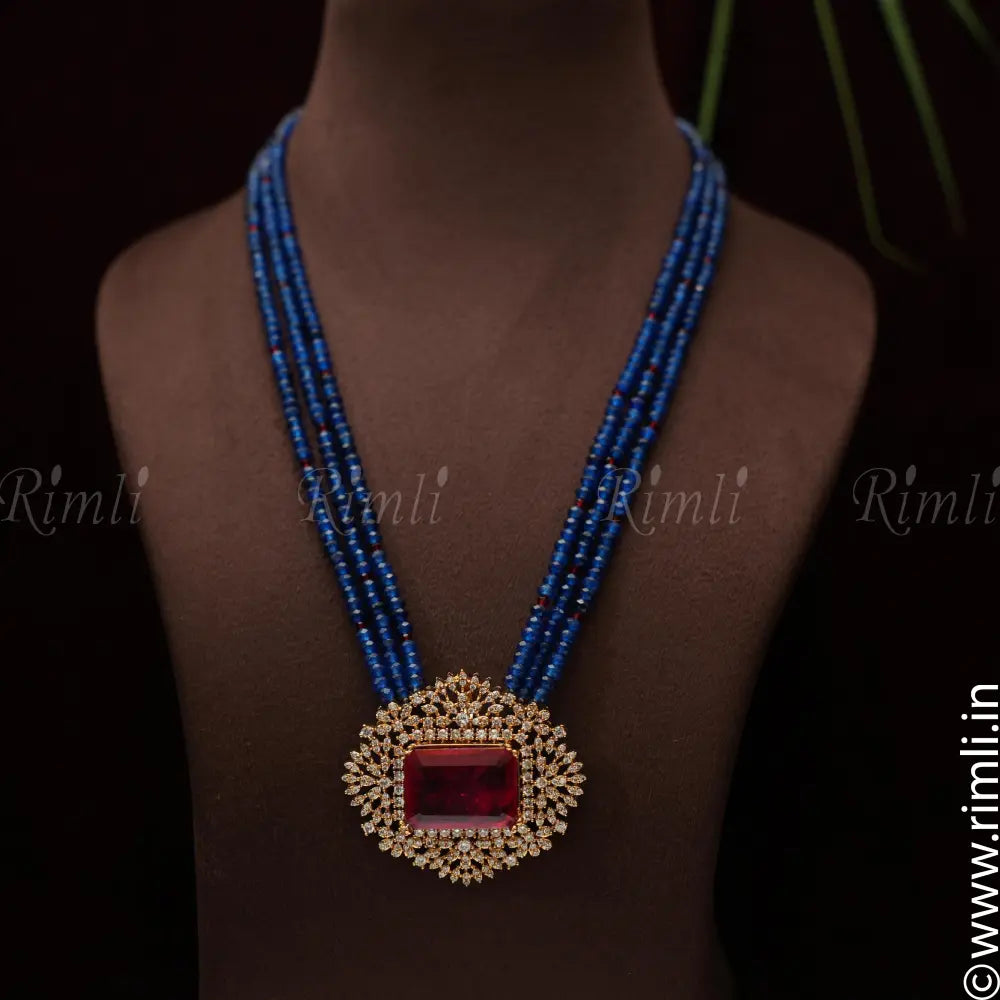 Dhunu Beaded Zircon Necklace - Rimli Boutique