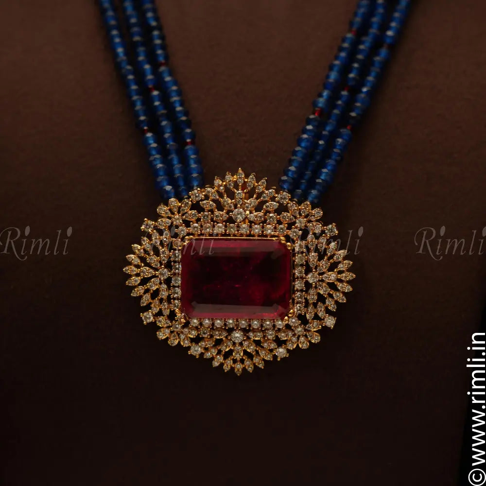 Dhunu Beaded Zircon Necklace - Rimli Boutique