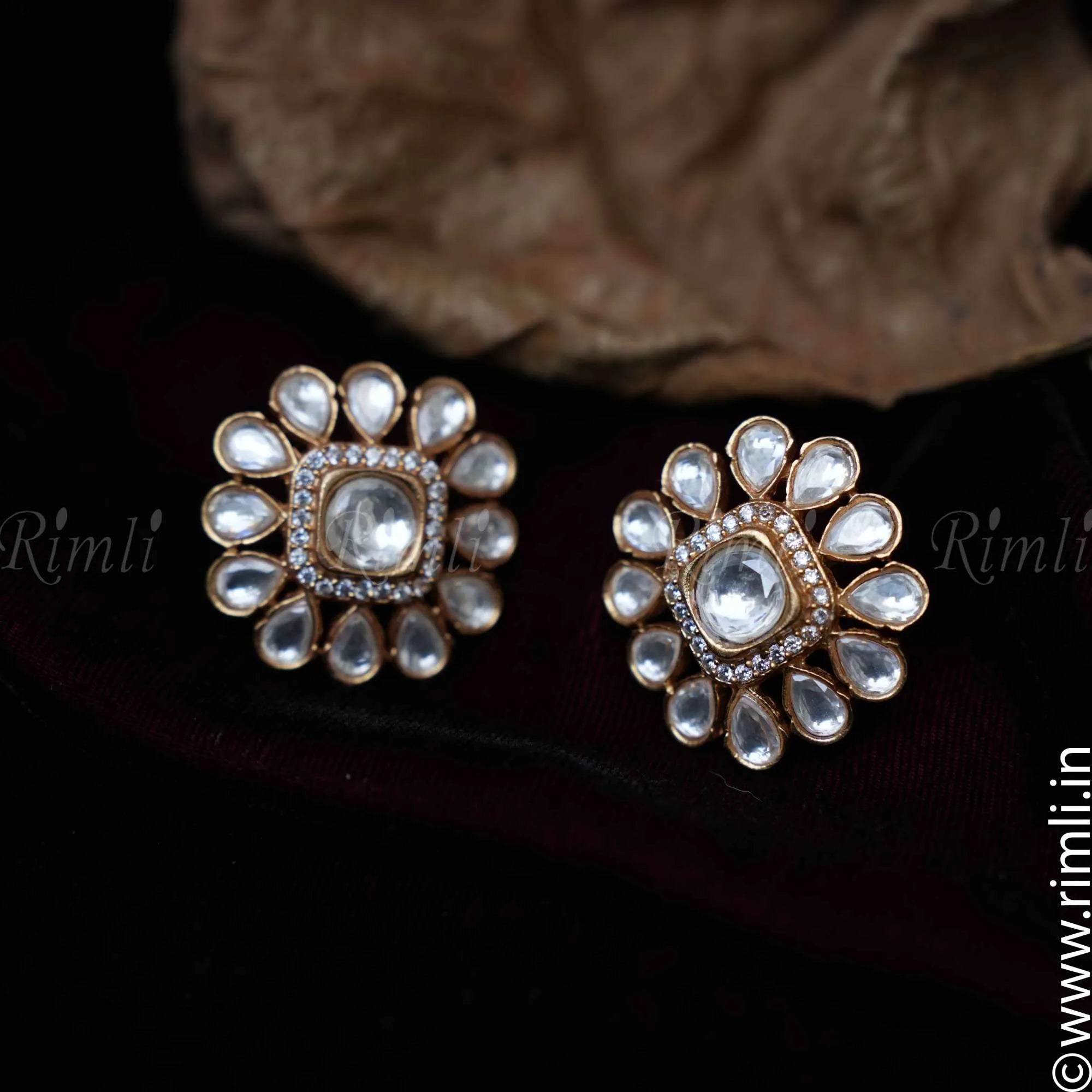 Neesha Kundan Necklace - Blue - Rimli Boutique