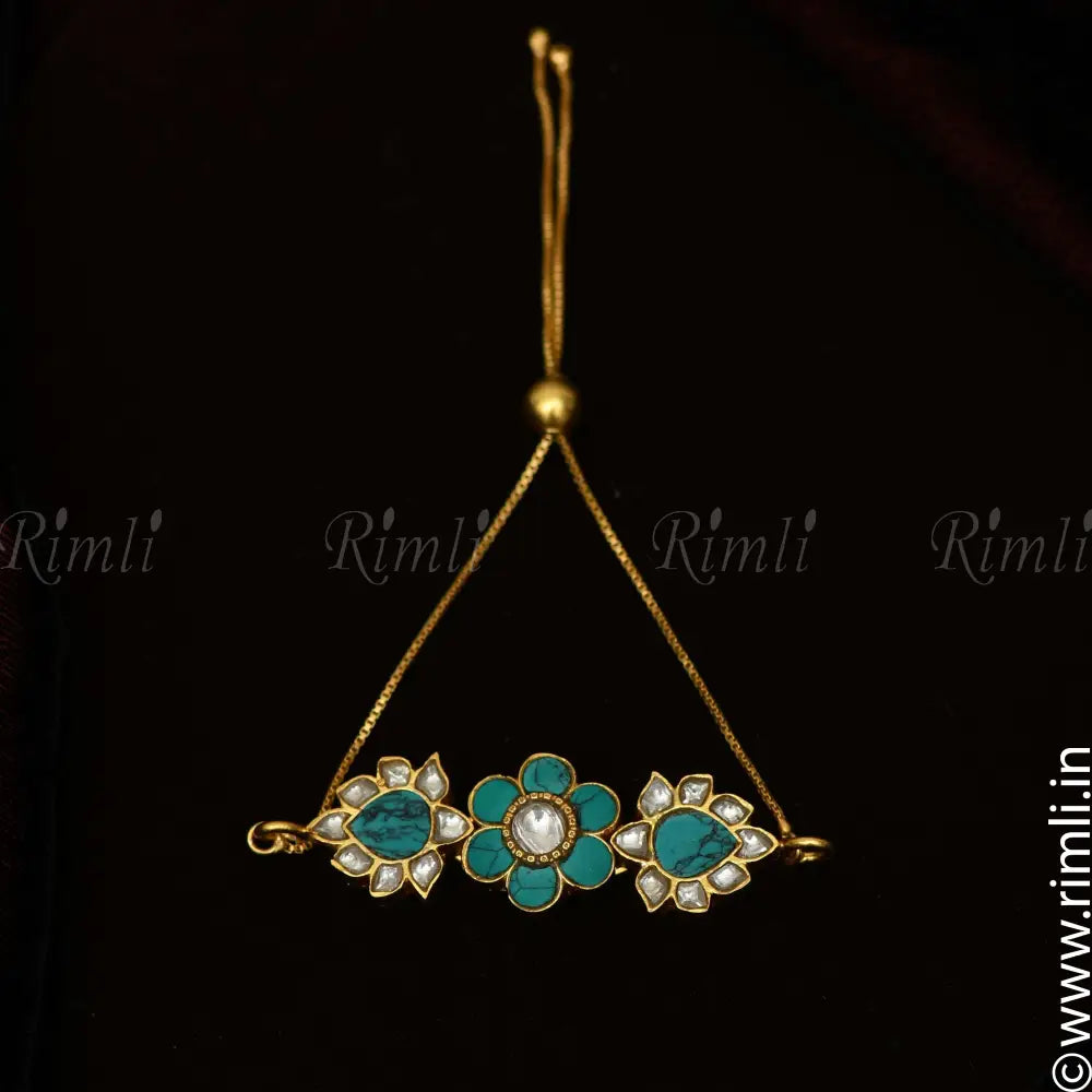 Aditi Silver Bracelet - Turquoise - Rimli Boutique