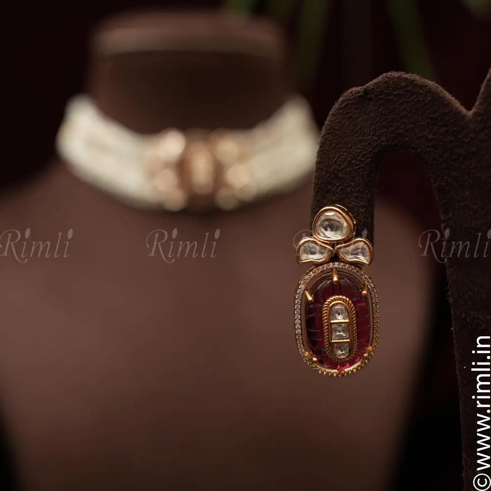 Gadhya Pearl Polki Choker - Rimli Boutique