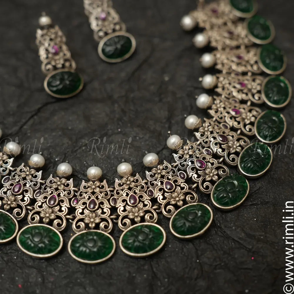 Garima Silver Necklace - Rimli Boutique