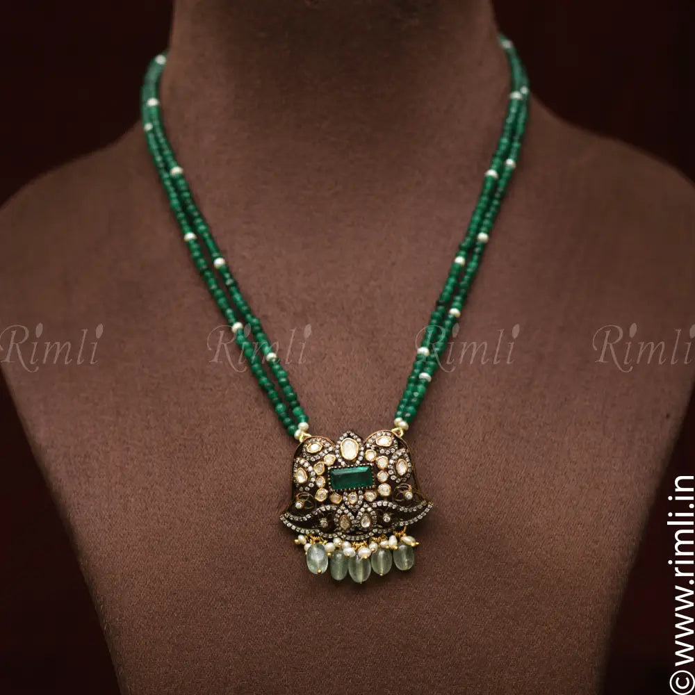Cetana Silver Beaded Necklace - Rimli Boutique