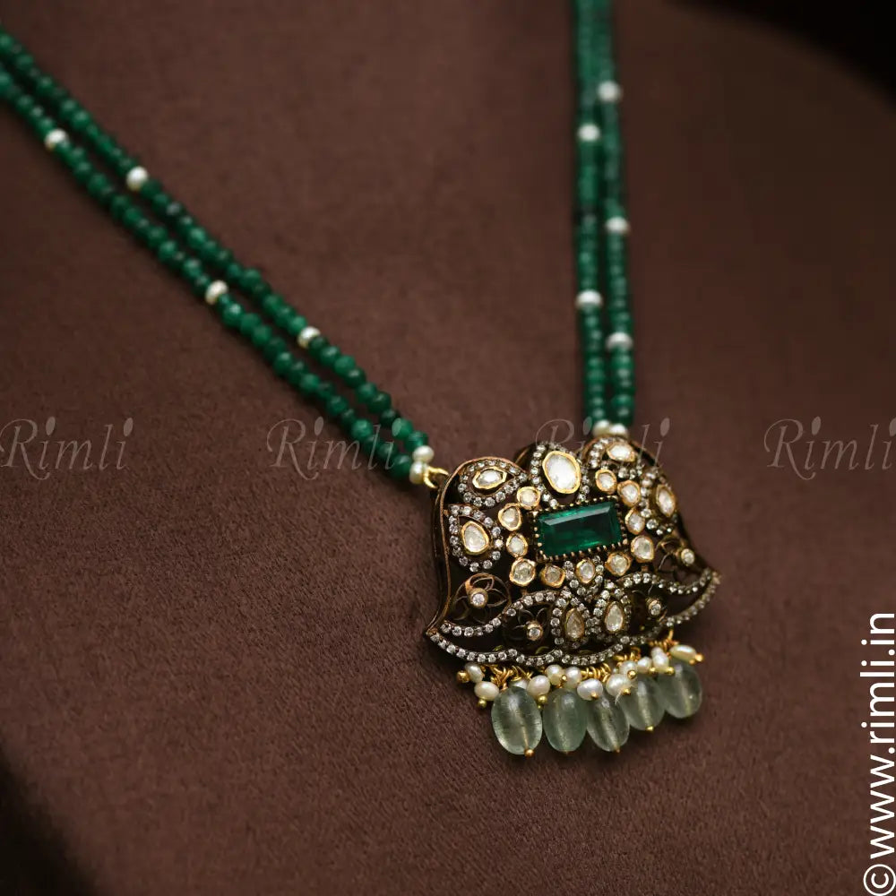 Cetana Silver Beaded Necklace - Rimli Boutique