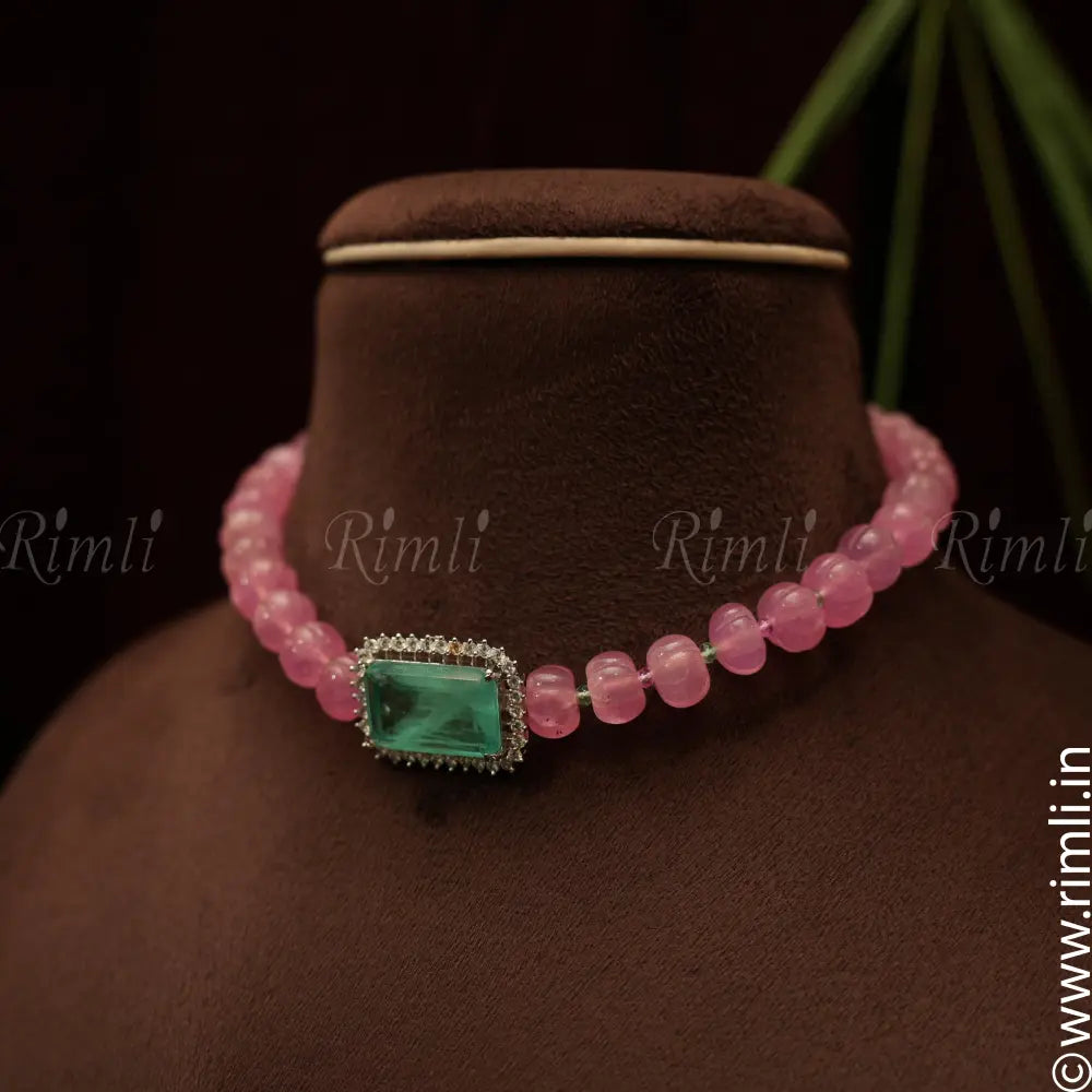 Kashi Beaded Zircon Necklace - Rimli Boutique