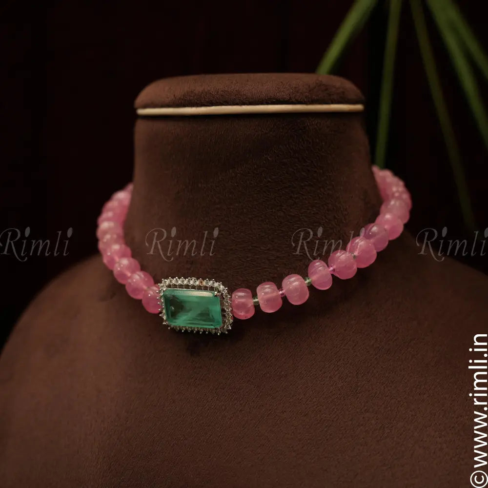 Kashi Beaded Zircon Necklace - Rimli Boutique