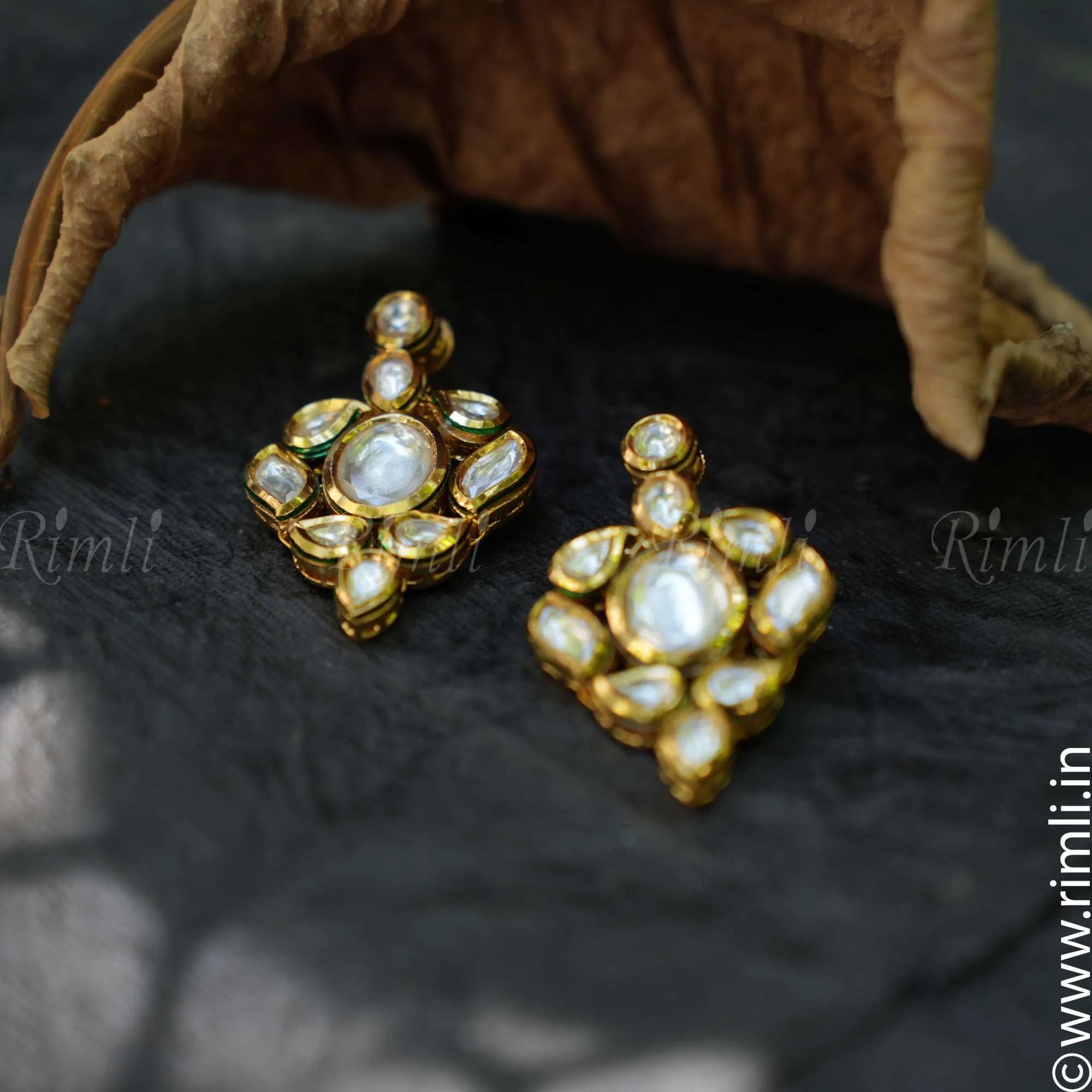 Ethnic Kundan Earrings - Thilak - Rimli Boutique