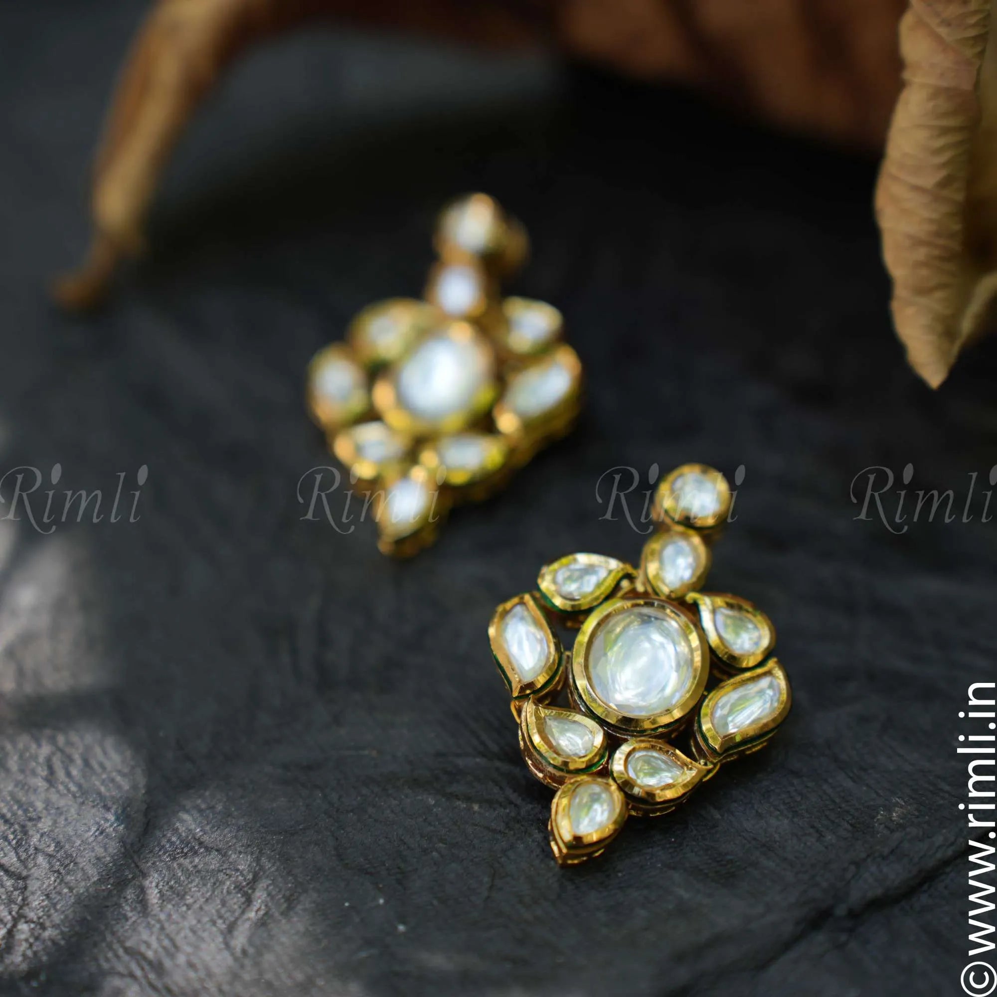 Ethnic Kundan Earrings - Thilak - Rimli Boutique