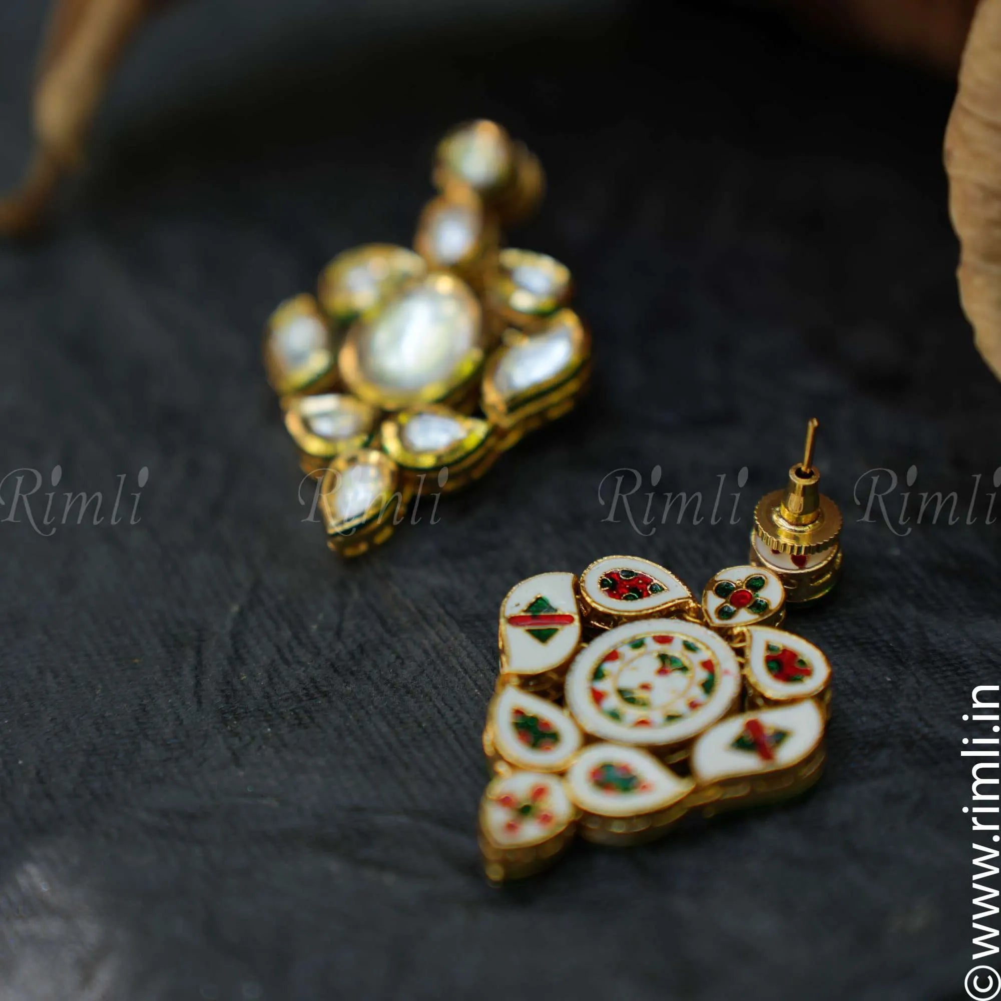Ethnic Kundan Earrings - Thilak - Rimli Boutique