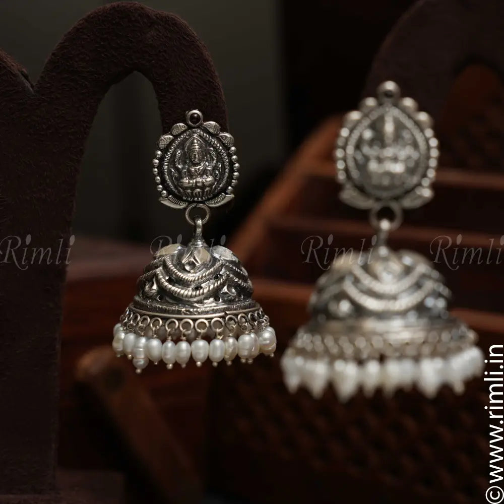 Renu Silver Jhumka - Rimli Boutique