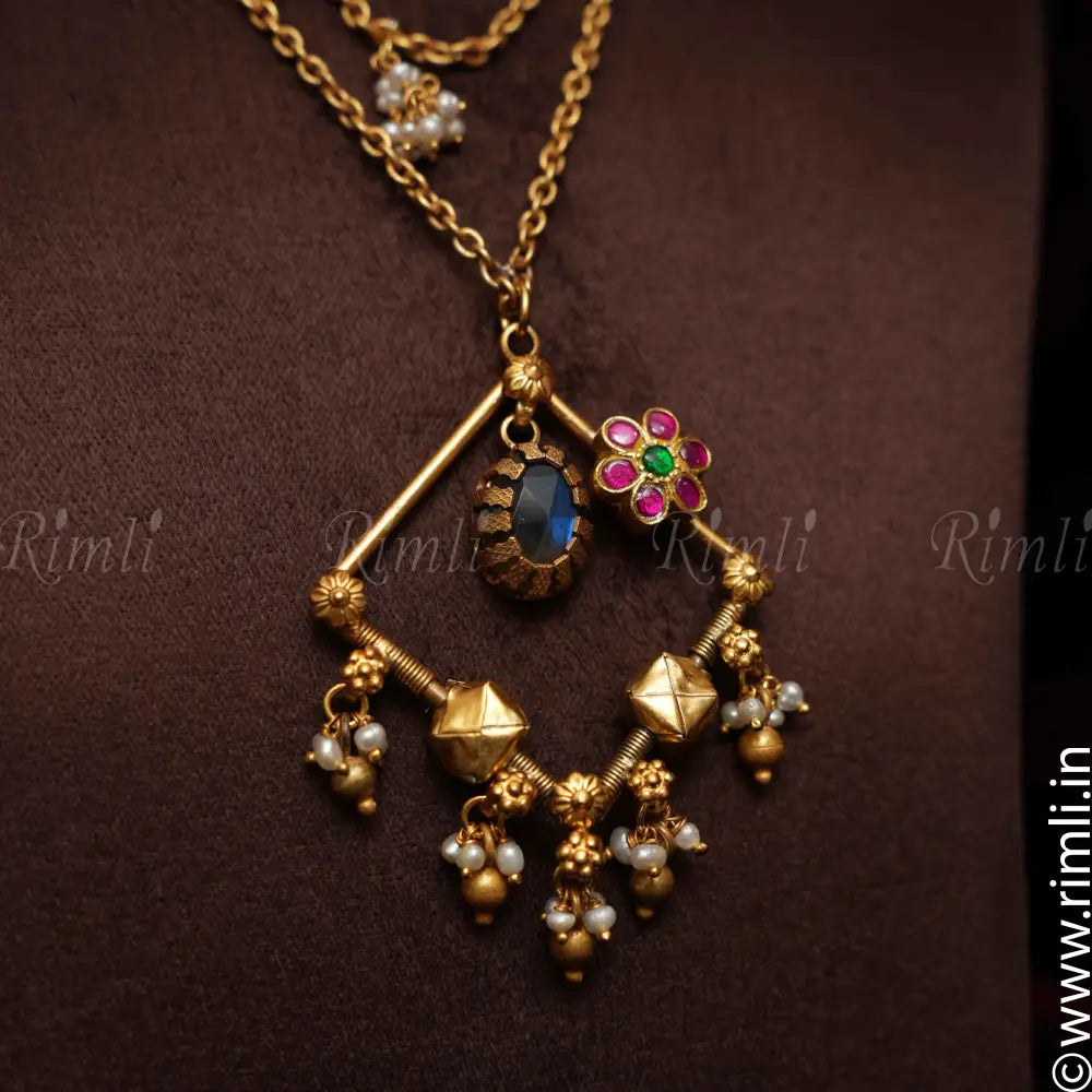 Ridhima Silver Fusion Necklace - Rimli Boutique