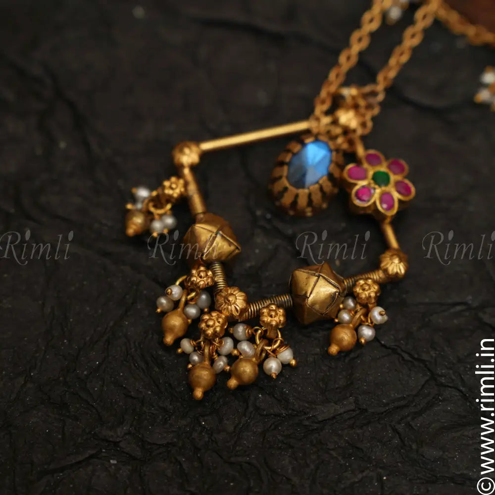 Ridhima Silver Fusion Necklace - Rimli Boutique