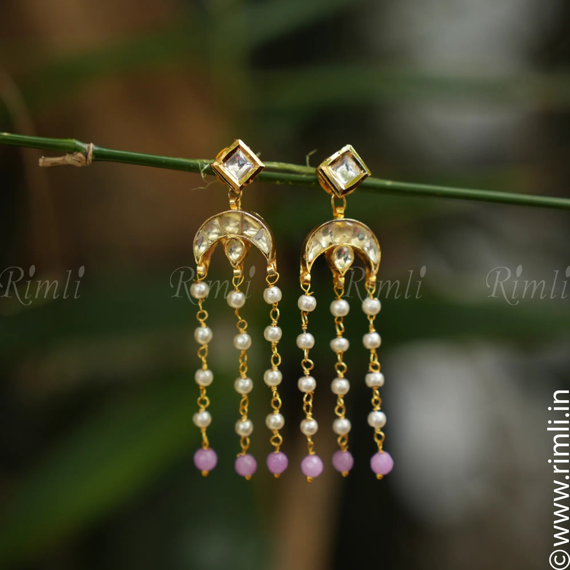 Mrithula Tassel Earring - Lilac - Rimli Boutique