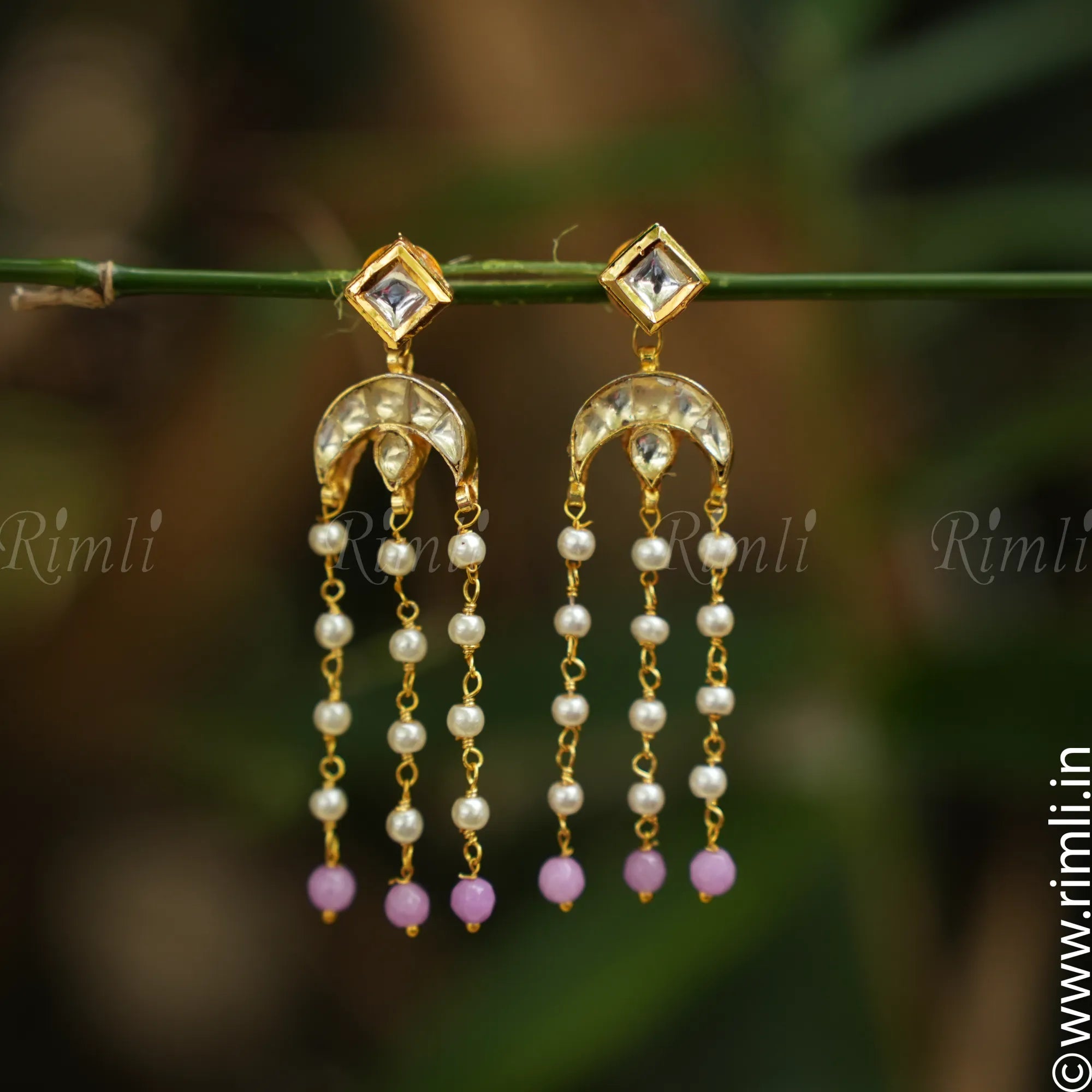Mrithula Tassel Earring - Lilac - Rimli Boutique