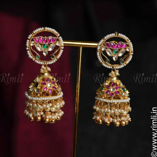 Tamarai Polki Jhumka - Rimli Boutique