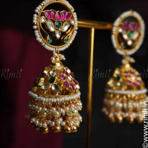 Tamarai Polki Jhumka - Rimli Boutique