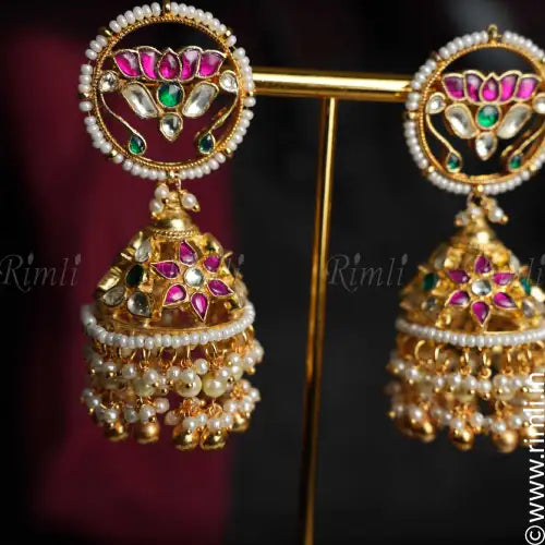 Tamarai Polki Jhumka - Rimli Boutique
