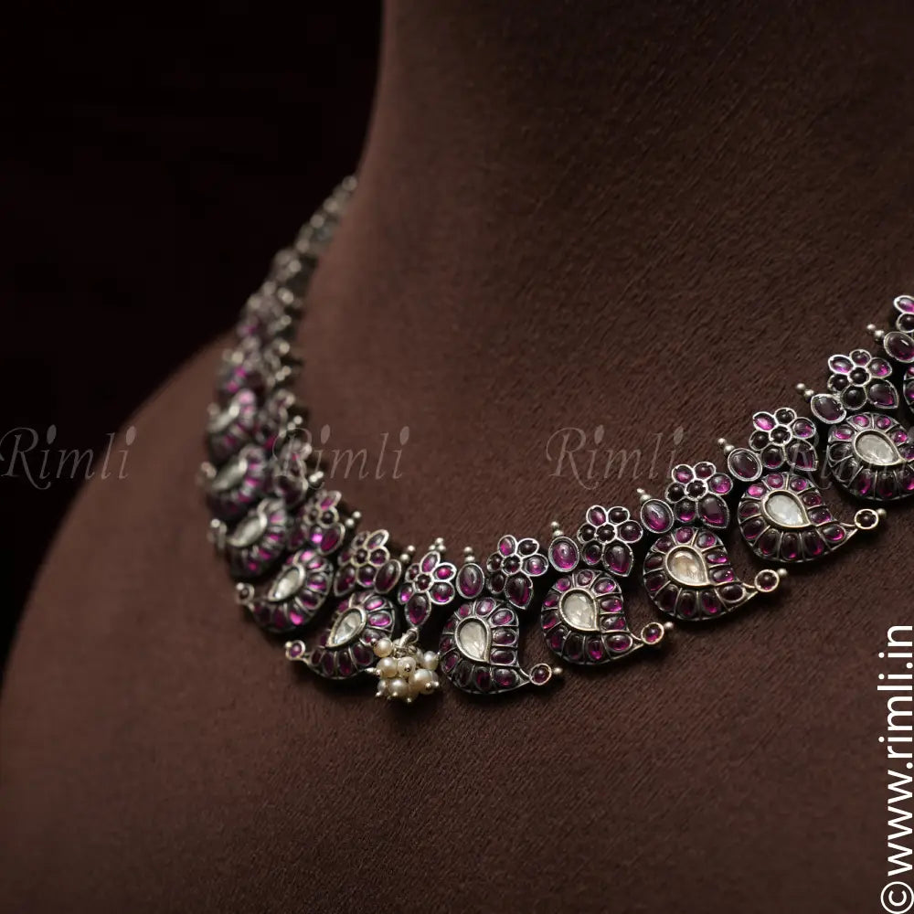 Alisa Silver Mango Necklace - Rimli Boutique