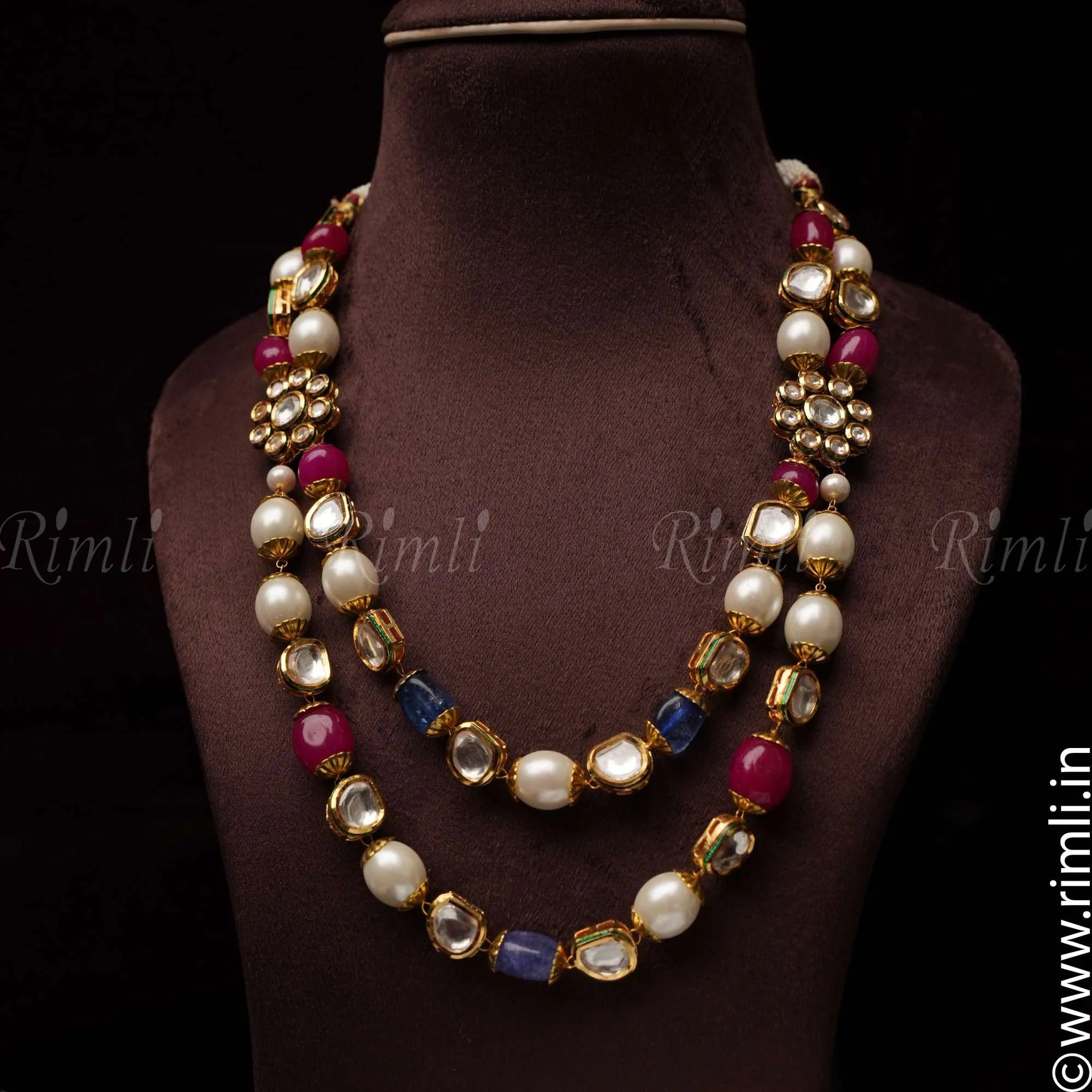 Kavi Multicolor Kundan Necklace