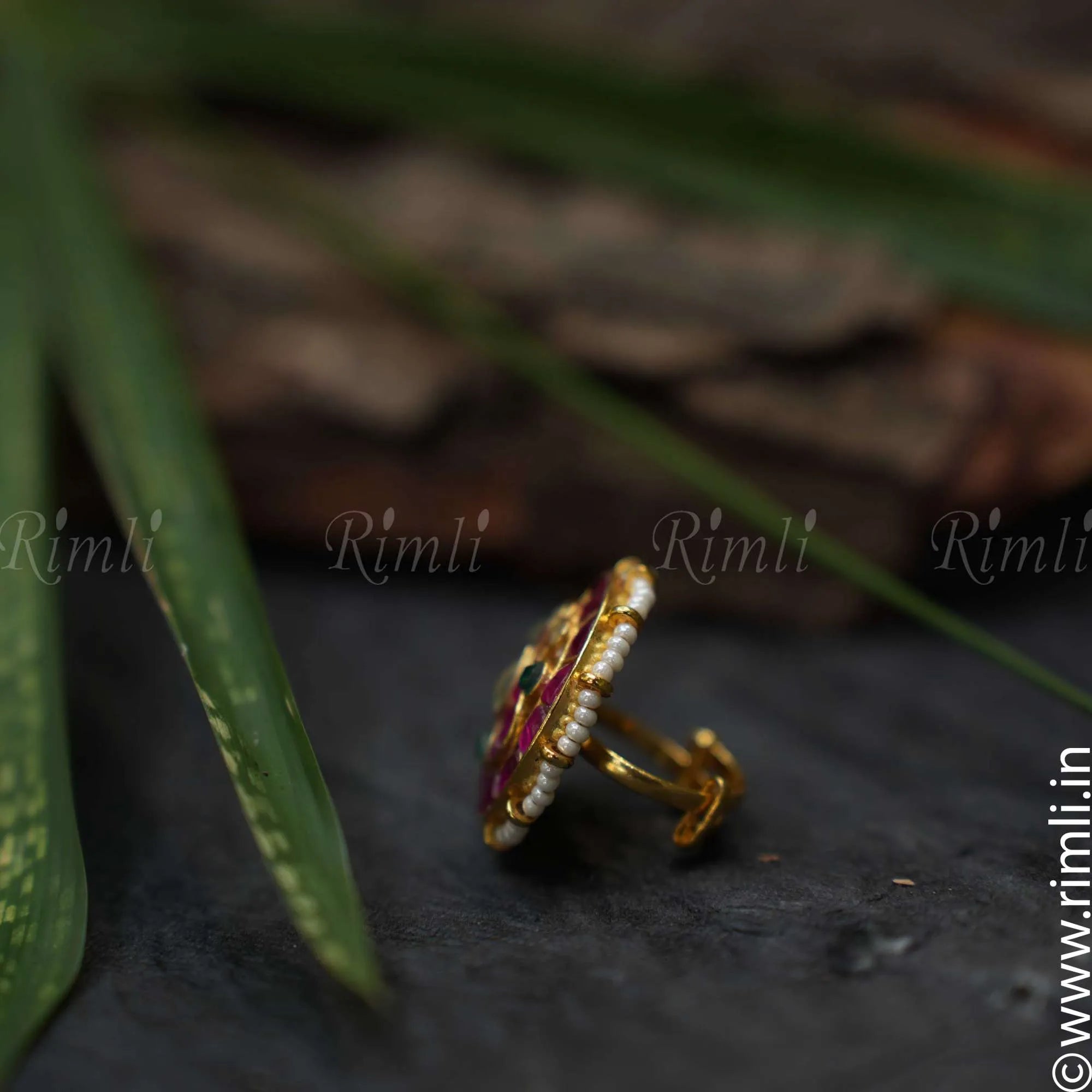 Peacock Polki Ring - Rimli Boutique
