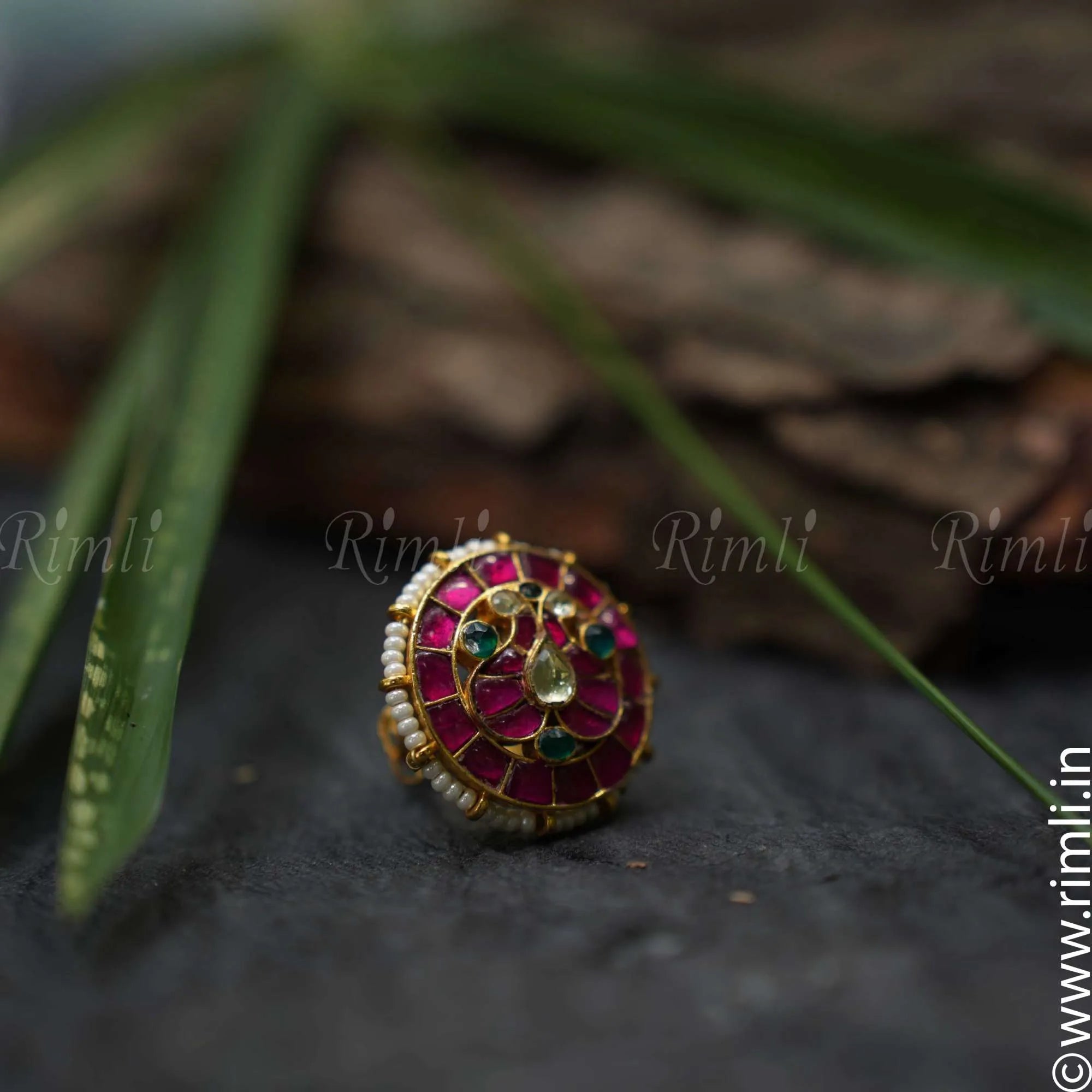 Peacock Polki Ring - Rimli Boutique