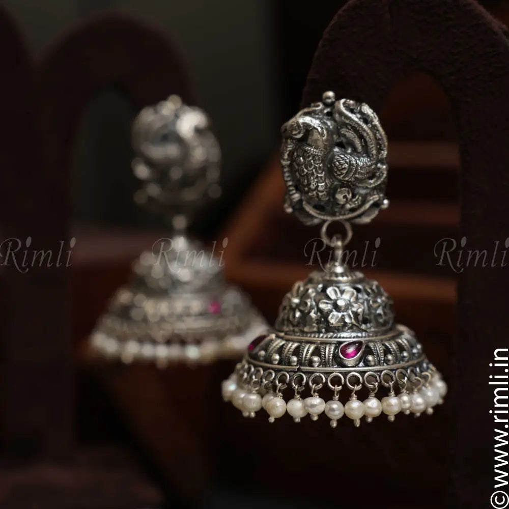 Dhani Silver Jhumka - Rimli Boutique