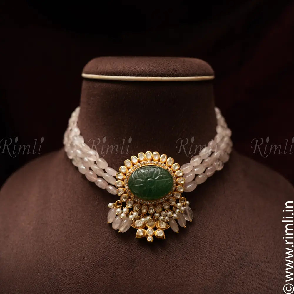 Manvi Silver Beaded Choker - Rimli Boutique