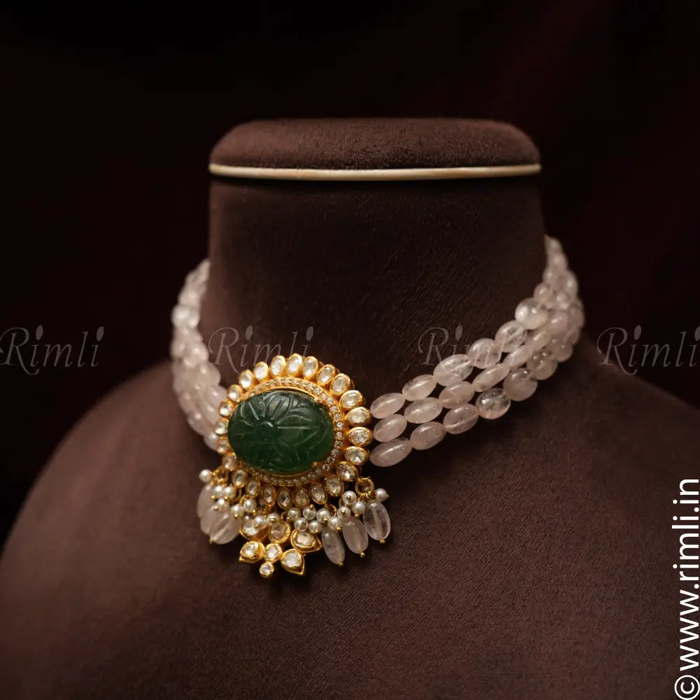 Manvi Silver Beaded Choker - Rimli Boutique