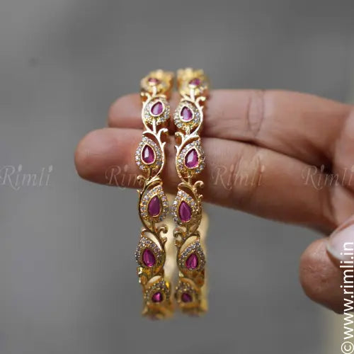 Nisha Mango Bangle - Red - Rimli Boutique