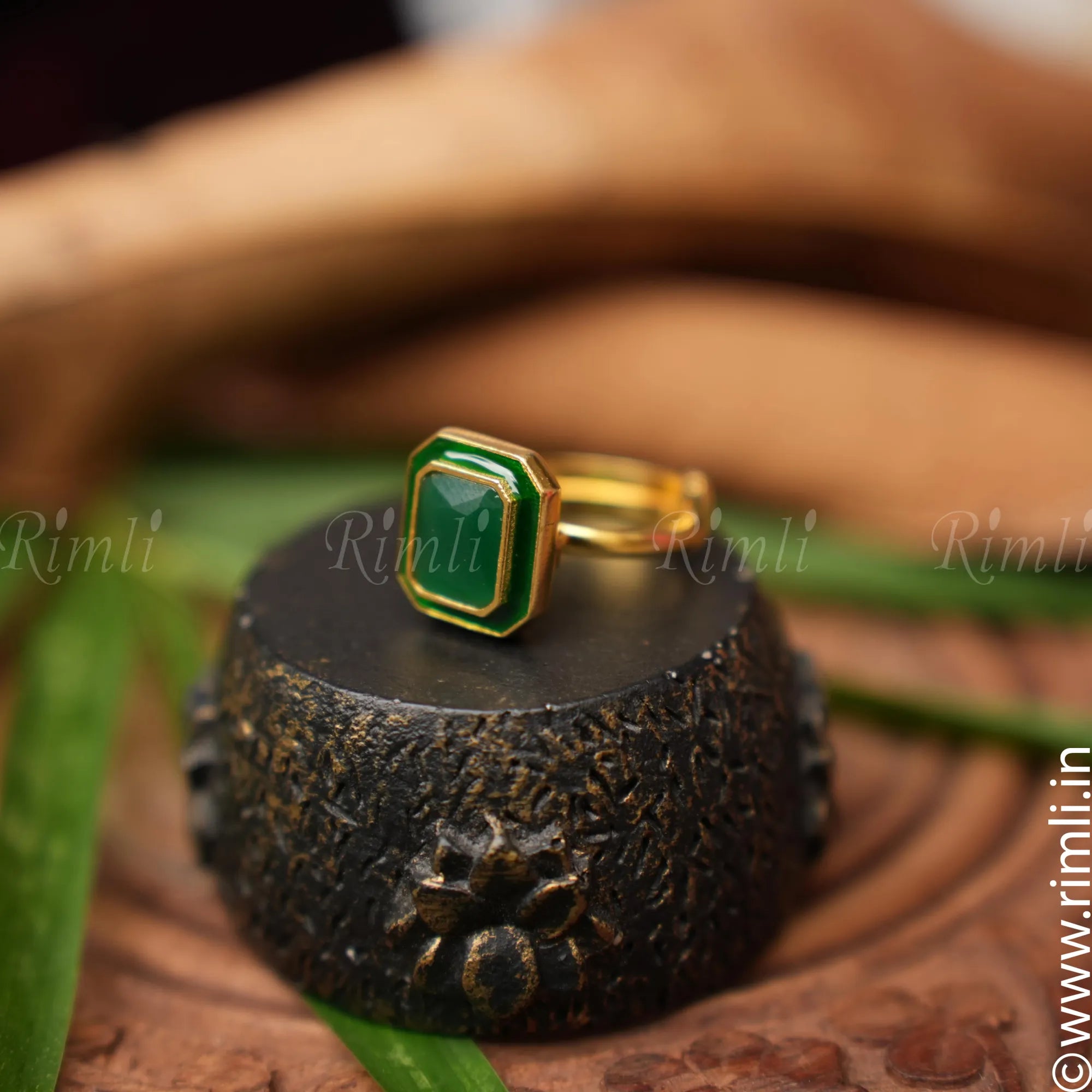 Green Stone Ring - Rimli Boutique