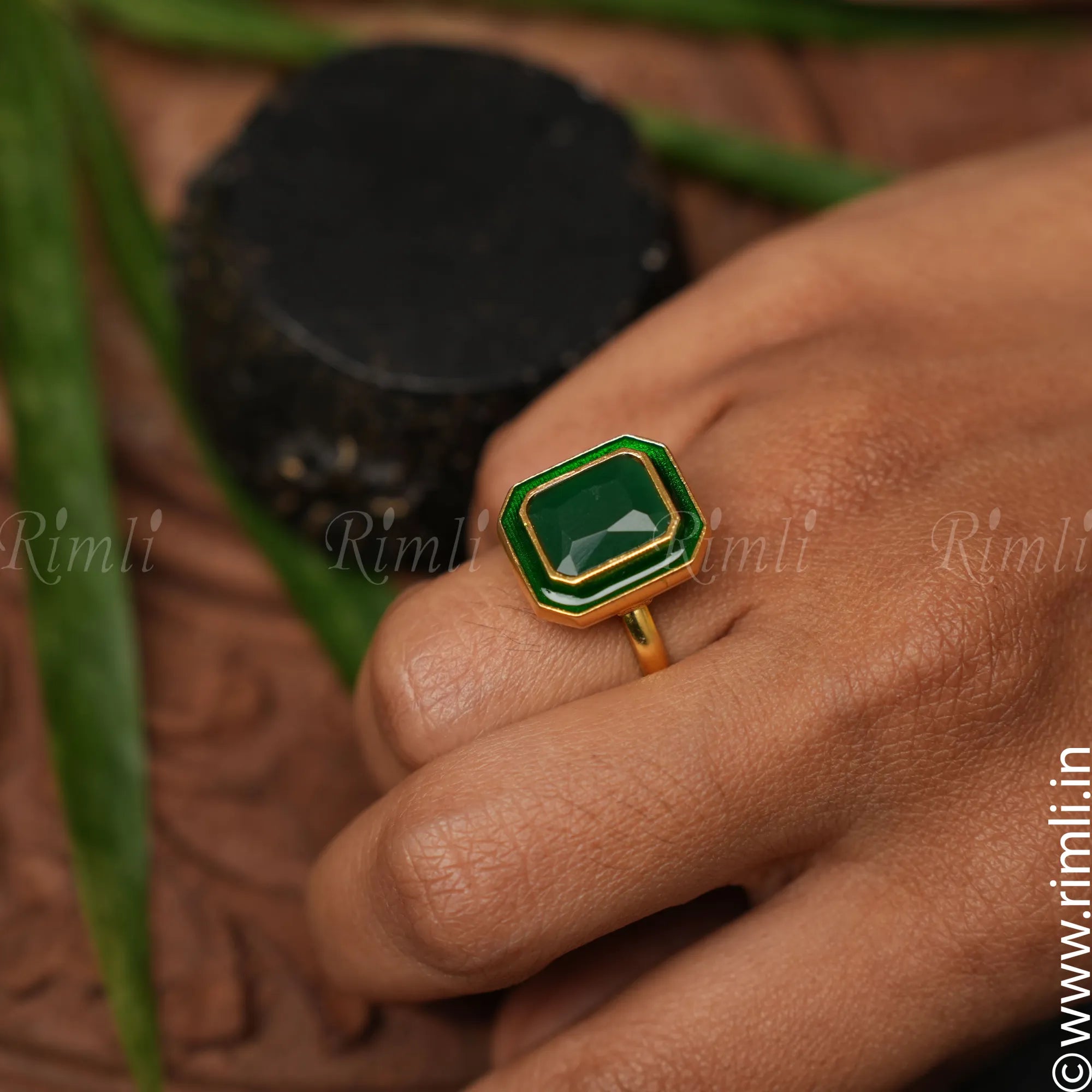 Green Stone Ring - Rimli Boutique