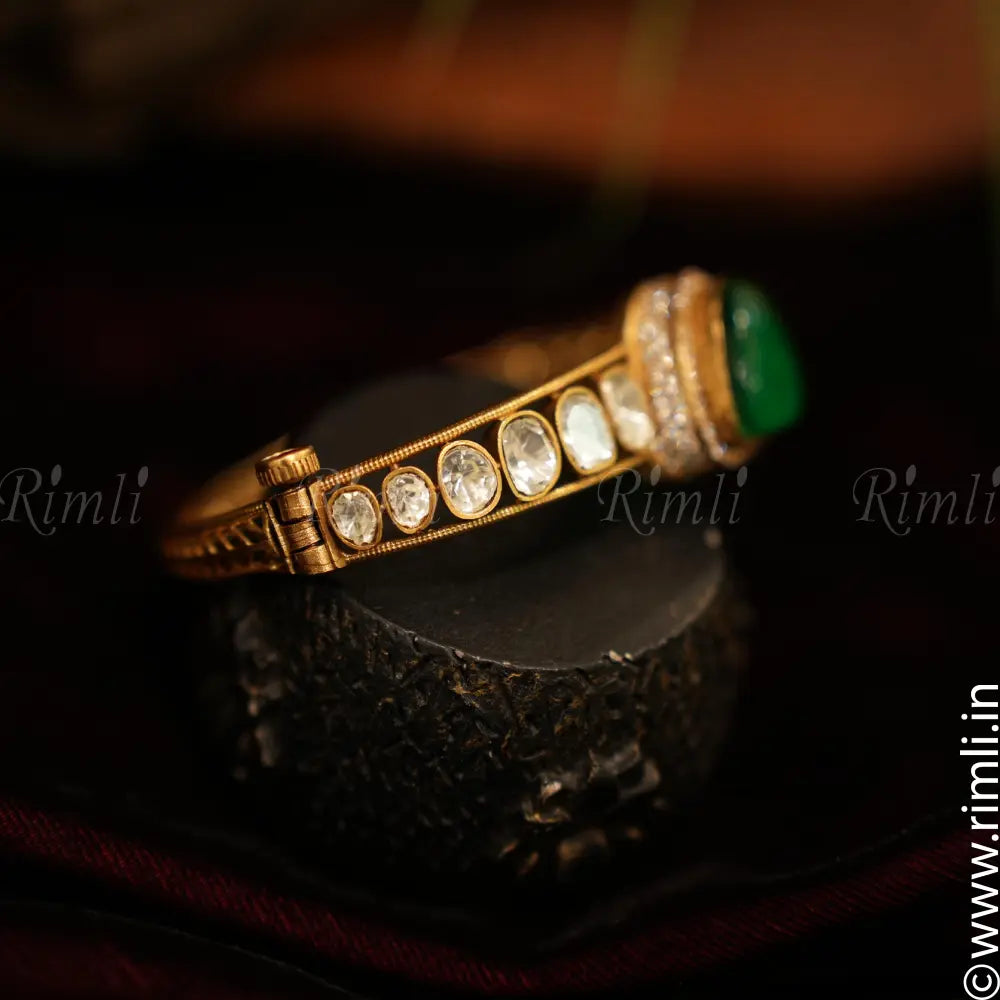 Samya Kundan Bracelet - Green - Rimli Boutique