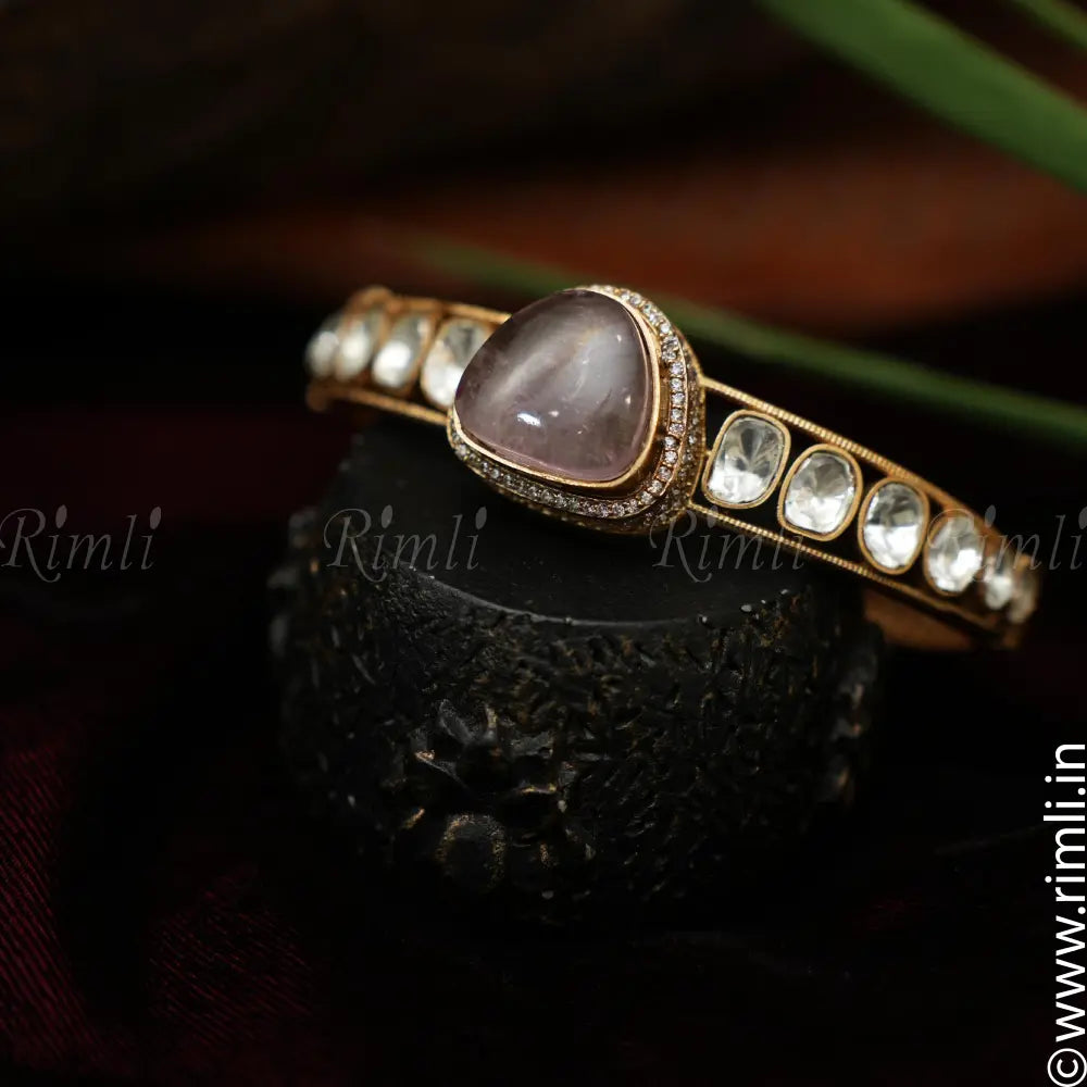 Samya Kundan Bracelet - Pastel Pink - Rimli Boutique