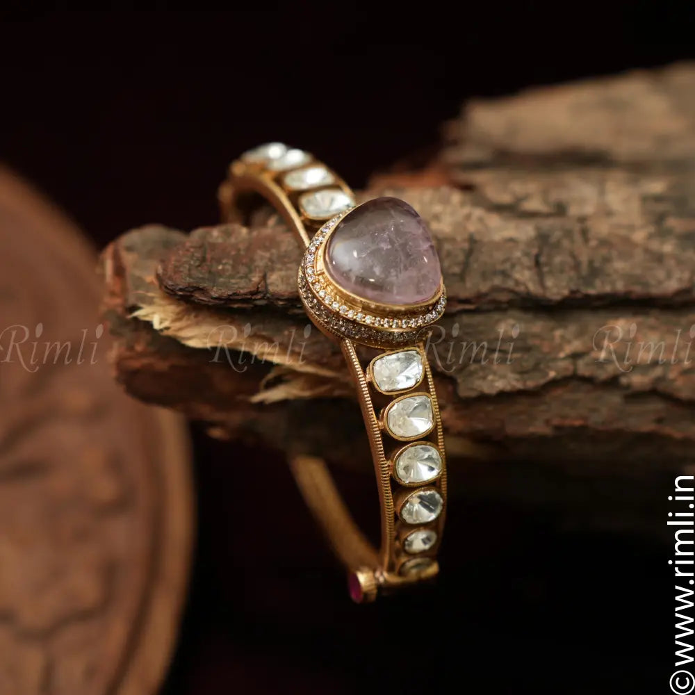 Samya Kundan Bracelet - Pastel Pink - Rimli Boutique
