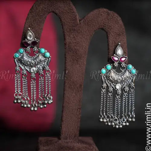 Silver Tazzle Earrings - Rimli Boutique