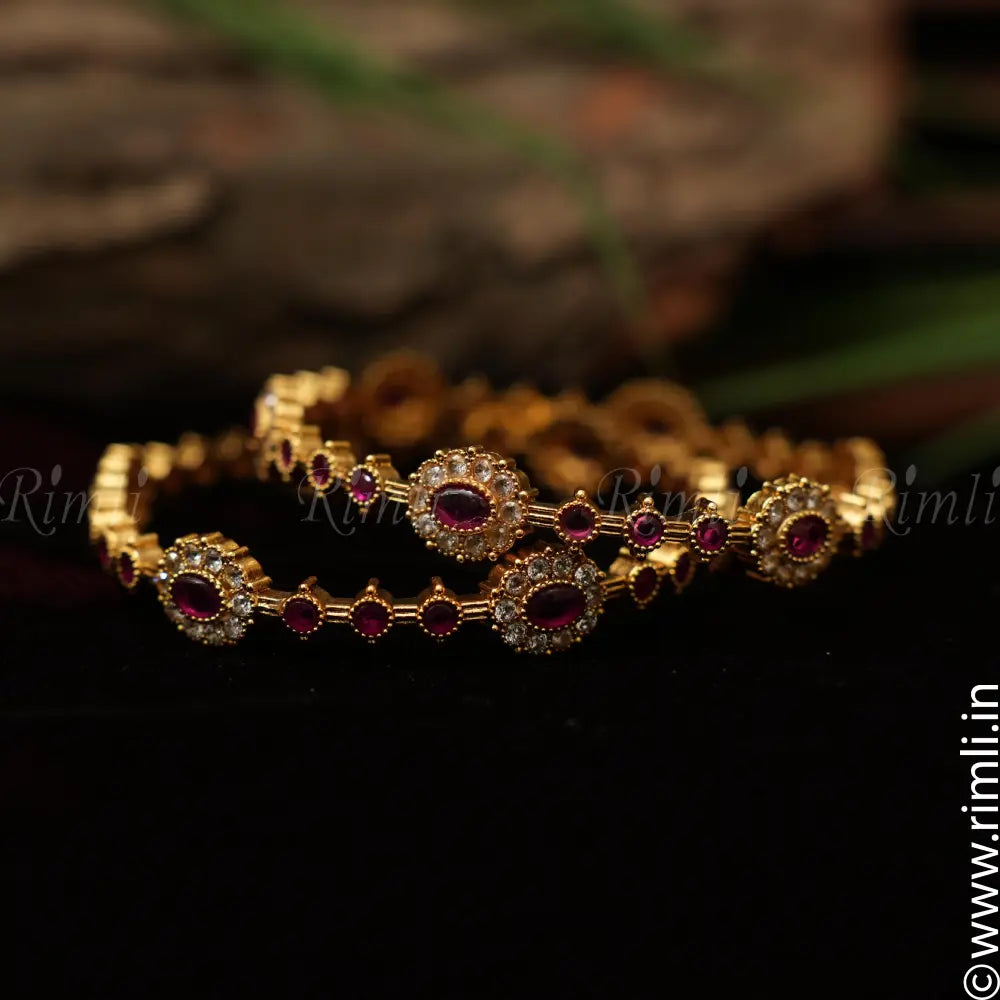 Ukta Antique Bangle - Red - Rimli Boutique