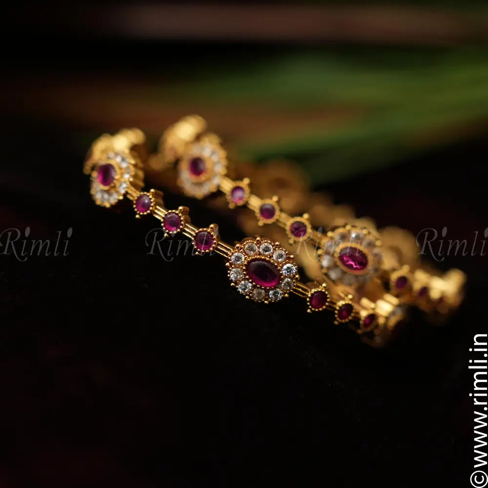Ukta Antique Bangle - Red - Rimli Boutique