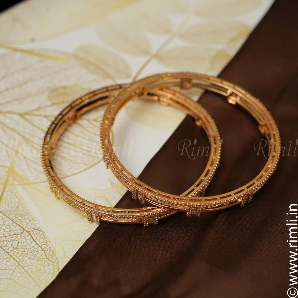 Sanvi White Stone Bangle - Rimli Boutique